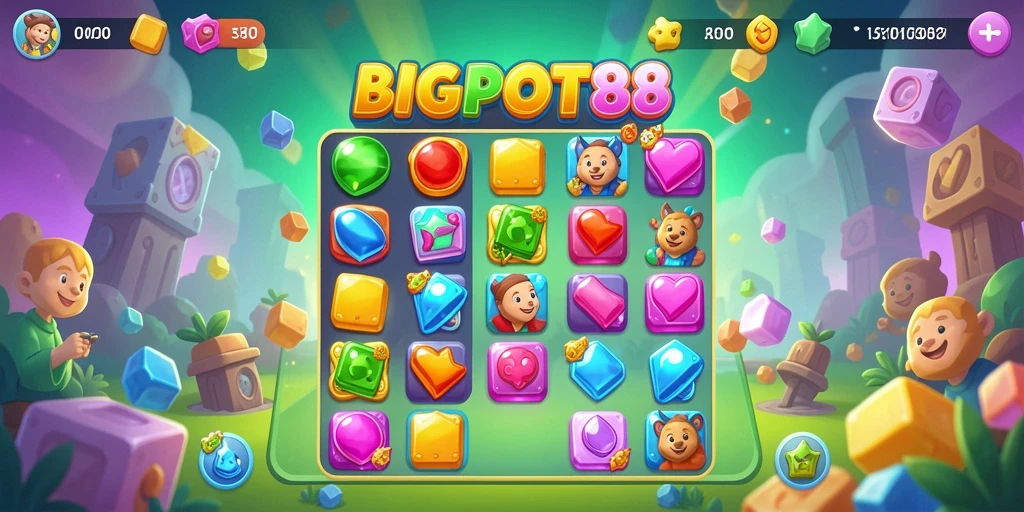 Tampilan gameplay BIGPOT88 yang penuh warna dan menarik.