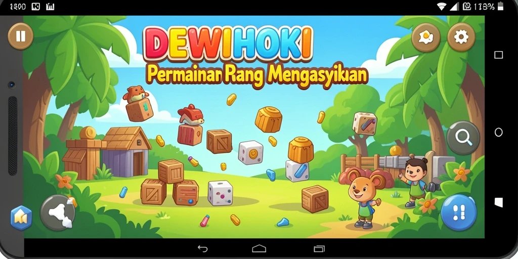 Screenshot gameplay DEWIHOKI menampilkan tantangan puzzle menarik.