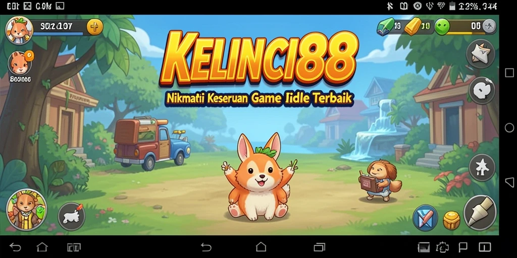 Screenshot gameplay KELINCI88 menampilkan taman kelinci yang indah dan aktivitas bermain.