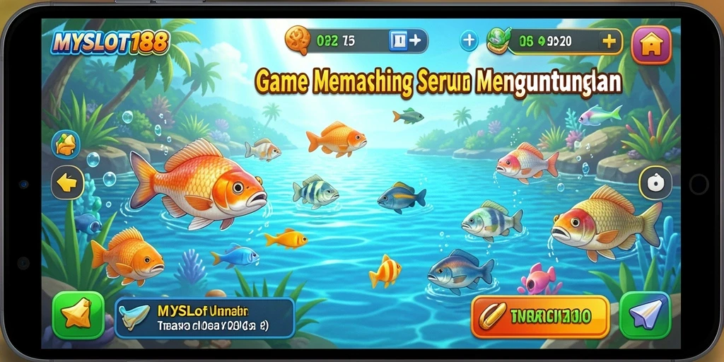 Gameplay MYSLOT188 yang memukau saat menangkap ikan.