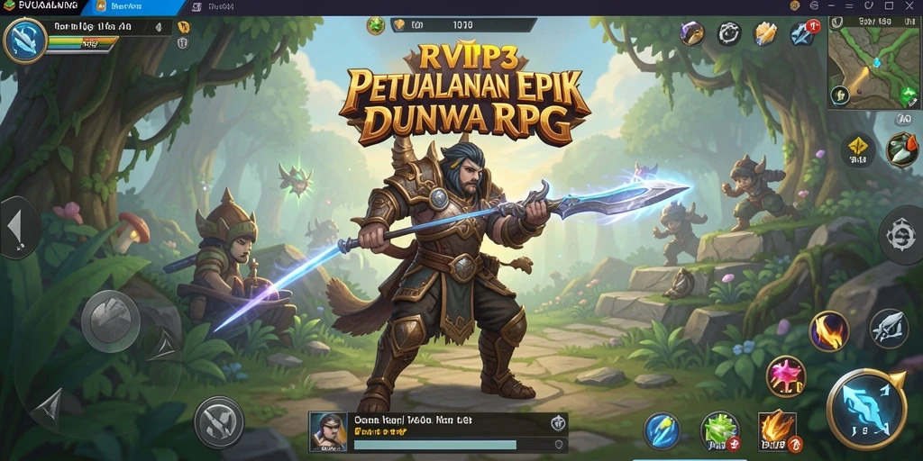 Screenshot utama RVIP3 menampilkan aksi seru dalam gameplay RPG.